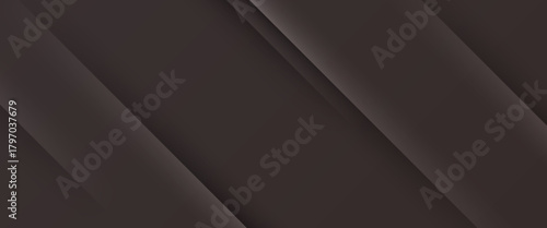 Abstract papercut 3D background with overlap orange shapes on dark brown color background. abstract brown background.