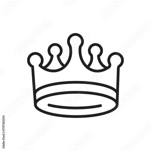 Crown Simple vector icons illustrations for graphic design. Crown Icon vector isolated on white background. Crown symbol. Crown vector icon. Crown Silhouette Royalty Line Icon. Vector illustration.