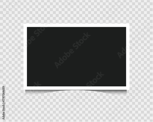 Realistic picture frame on a transparent background