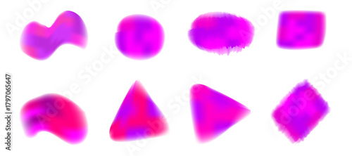 Gradient blur circle gradation radial abstract shape light blurry blue element vector colours round fluid mesh blob neon red sphere purple pink aura form bubble blend three-dimensional