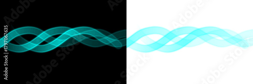 Abstract Teal Waveform Background – Glowing Signal Lines on Black