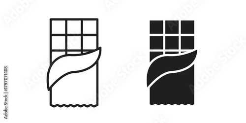 Chocolate icon for template. Icon vector graphic set