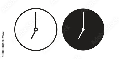 Clock seven icon for template. Icon vector graphic set