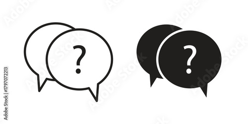 Comment question icon for template. Icon vector graphic set
