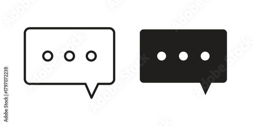 Comment icon for template. Icon vector graphic set