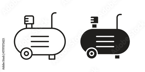 Compressor icon for template. Icon vector graphic set
