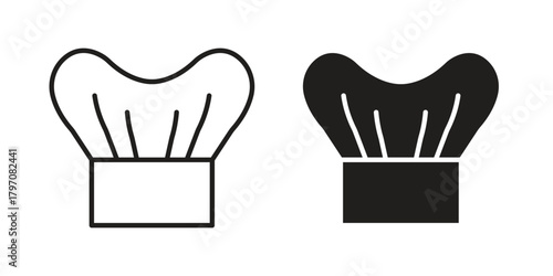 Chef hat icon pictogram in trendy outline style. icon, sign or symbol.