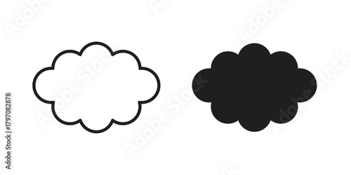 Clouds icon pictogram in trendy outline style. icon, sign or symbol.