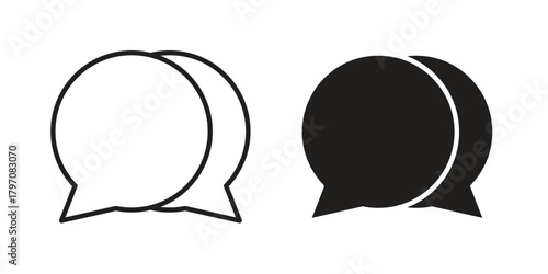 Comment icon pictogram in trendy outline style. icon, sign or symbol.