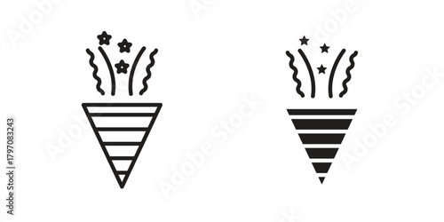 Confetti icon pictogram in trendy outline style. icon, sign or symbol.