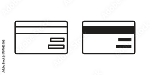 Credit card icon pictogram in trendy outline style. icon, sign or symbol.