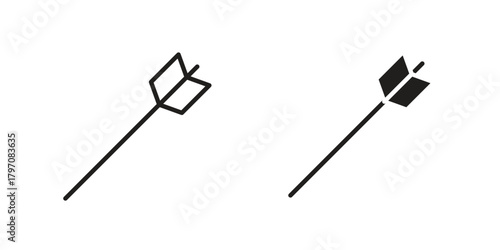 Dart icon pictogram in trendy outline style. icon, sign or symbol.