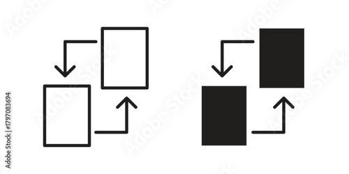 Data transfer icon pictogram in trendy outline style. icon, sign or symbol.