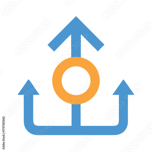 Upward Arrow Design Representing Innovation and Progress