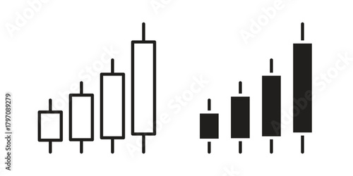 Chart candlestick icon for your website design, logo, app, UI. EPS10