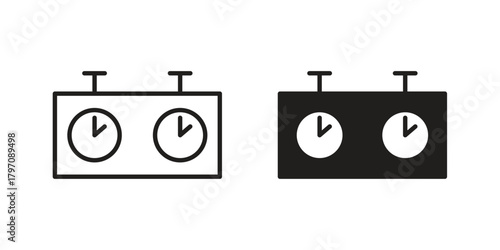 Chess clock icon for your website design, logo, app, UI. EPS10