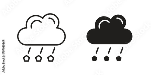 Cloud hail icon for your website design, logo, app, UI. EPS10