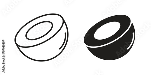 Coconut icon for your website design, logo, app, UI. EPS10