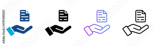 Proposal Icon Multiple Style Vector Illustration
