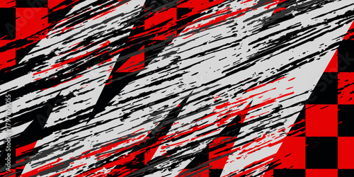 A vector graphic depicting abstract stripe racing designs suitable for vehicle decal wraps, race cars, rally vehicles, adventure