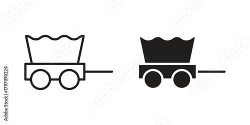 Covered wagon icon for your website design, logo, app, UI. EPS10