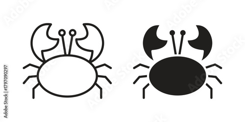 Crab icon for your website design, logo, app, UI. EPS10