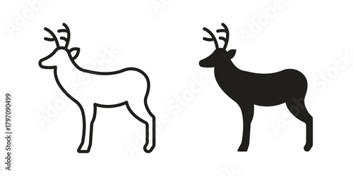 Deer icon for your website design, logo, app, UI. EPS10