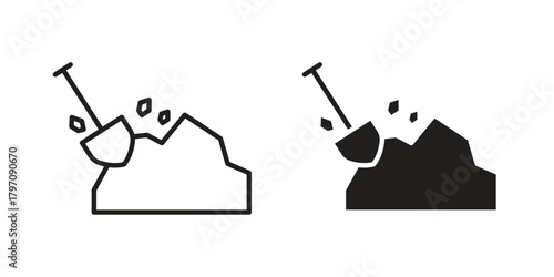 Digging icon for your website design, logo, app, UI. EPS10