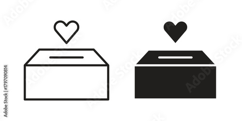Donation box icon for your website design, logo, app, UI. EPS10