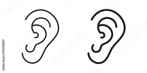 Ear icon for your website design, logo, app, UI. EPS10