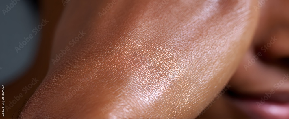 Naklejka premium the smooth texture of healthy human skin feels like velvet wrapped in sunshine medium shot