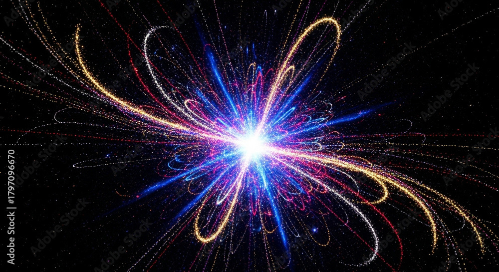 Naklejka premium impact ripple spacetime collision