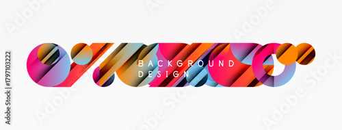 Abstract colorful ribbons form dynamic background. Modern design elements create visual interest, suitable for presentations.