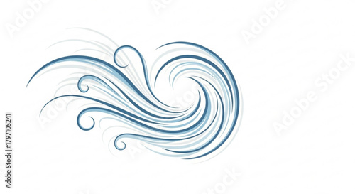 Elegant swirling lines create a dynamic motion, perfect for modern designs and branding. A sophisticated and eye-catching abstract graphic element.