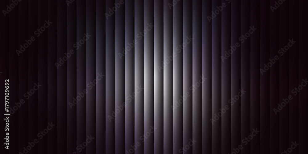 Obraz premium Dark abstract vertical stripe background with white grey luminous central glow