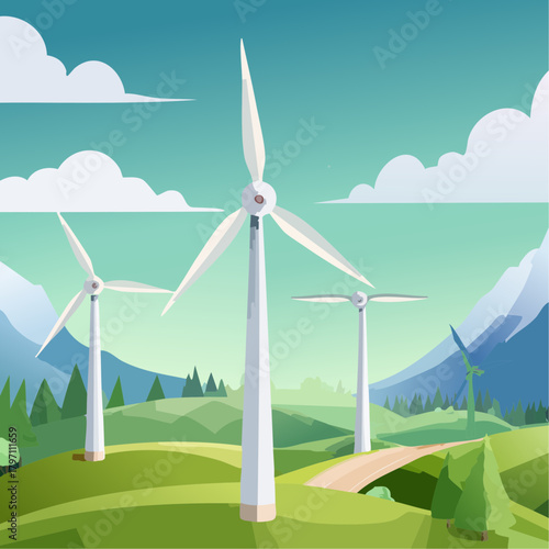 Wind turbine, a source of natural energy based on the power of the wind