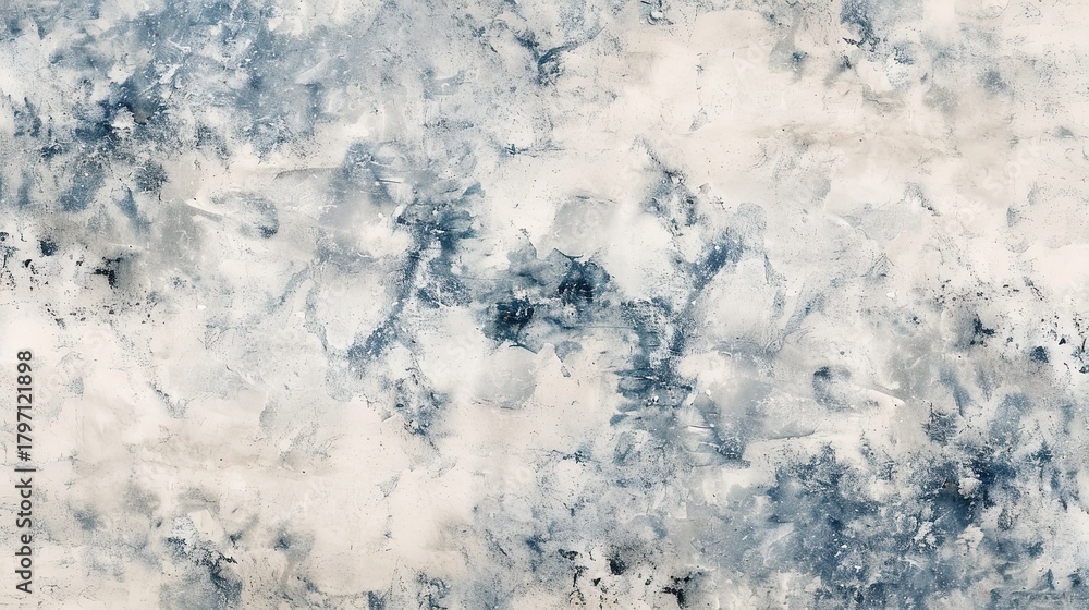 Fototapeta premium A soft, atmospheric watercolor background with washes of deep indigo blue and pale ash gray. Evokes a sense of calm, mist, or a winter landscape.