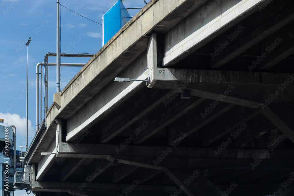 Fototapeta premium City tollway road building transport industry