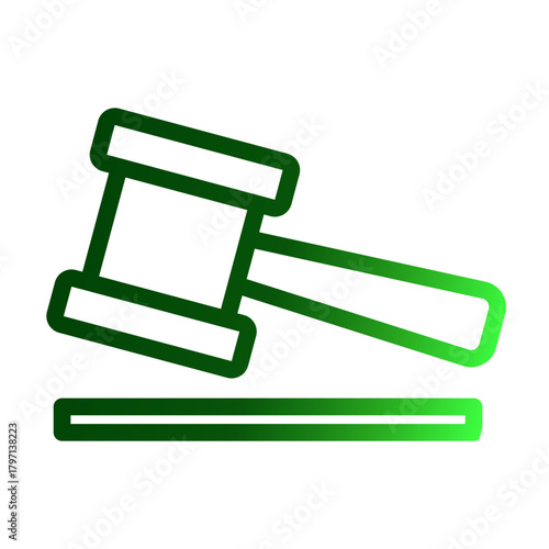 Legal Verdict Judgment icon from the Notary icon collection (Outline Gradient Style)