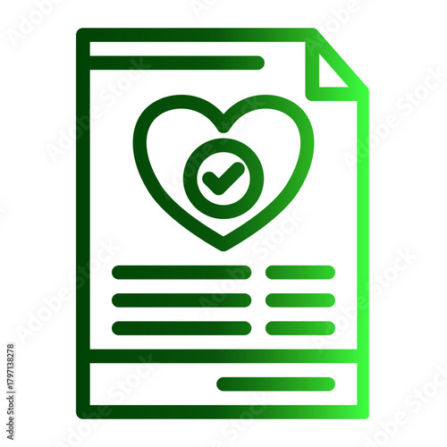 Wedding Certification Document icon from the Notary icon collection (Outline Gradient Style)