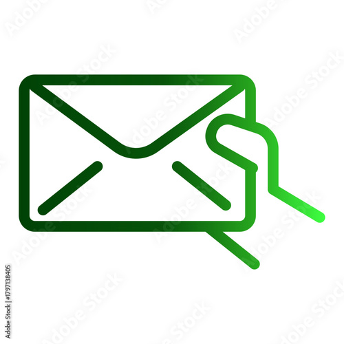 Legal Communication Envelope icon from the Notary icon collection (Outline Gradient Style)