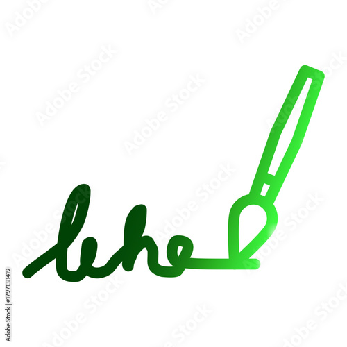 Document Signing Authorization icon from the Notary icon collection (Outline Gradient Style)