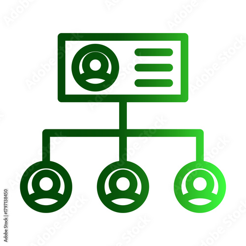 Legal Team Organization Structure icon from the Notary icon collection (Outline Gradient Style)