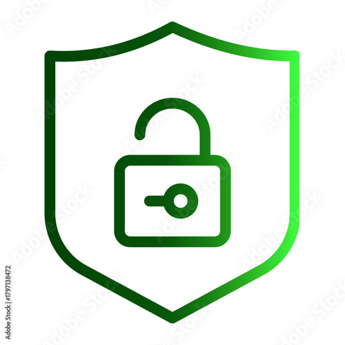 Document Security Protection icon from the Notary icon collection (Outline Gradient Style)
