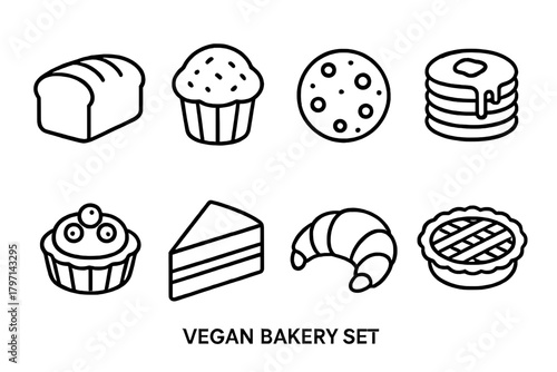 Vegan Bakery Icons 