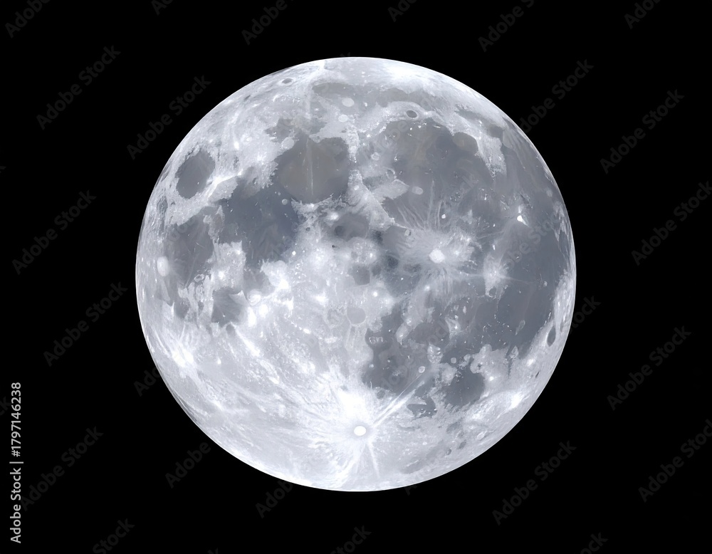Obraz premium Full Moon in Night Sky
