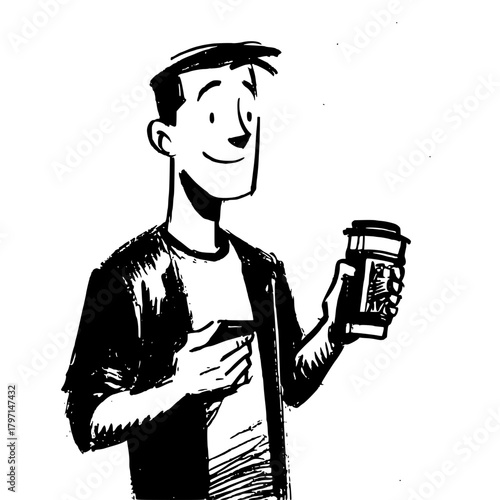 Confident Young Man Demonstrating Medication