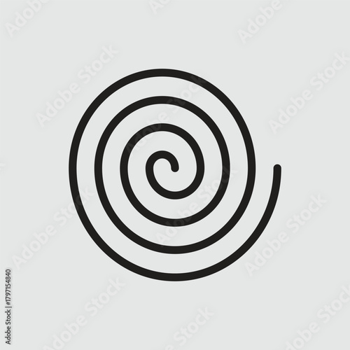 Circular spiral design with thick line