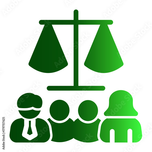 Child Custody Justice Balance icon from the Notary icon collection (Glyph Gradient Style)