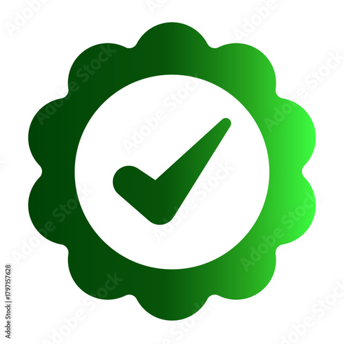 Official Verification Check Mark icon from the Notary icon collection (Glyph Gradient Style)